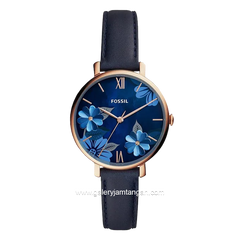 FOSSIL JECQUELINE ES4673 Blue Rosegold Leather Strap