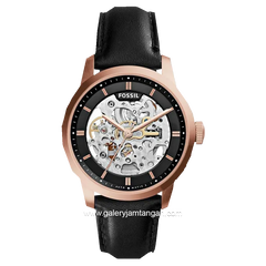 FOSSIL ME3084 Automatic Black Rose Gold Leather Strap