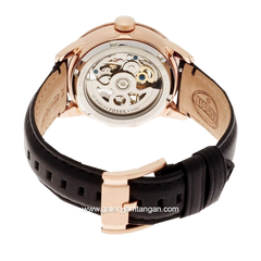 FOSSIL ME3084 Automatic Black Rose Gold Leather Strap