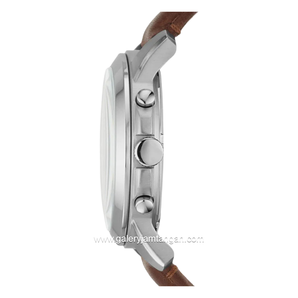 FOSSIL FS4813 Brown Silver Leather Strap
