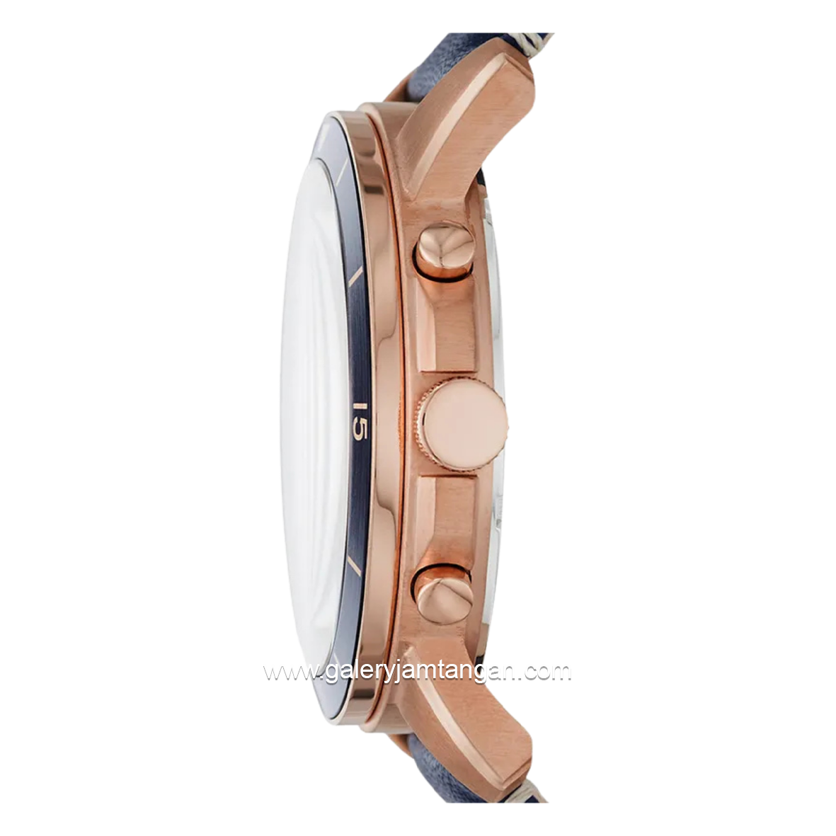 FOSSIL GRANT FS5237 Blue Rosegold Leather Strap
