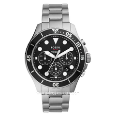 FOSSIL FS5725 Silver Dial Black Stainless Steel Strap