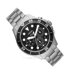 FOSSIL FS5725 Silver Dial Black Stainless Steel Strap