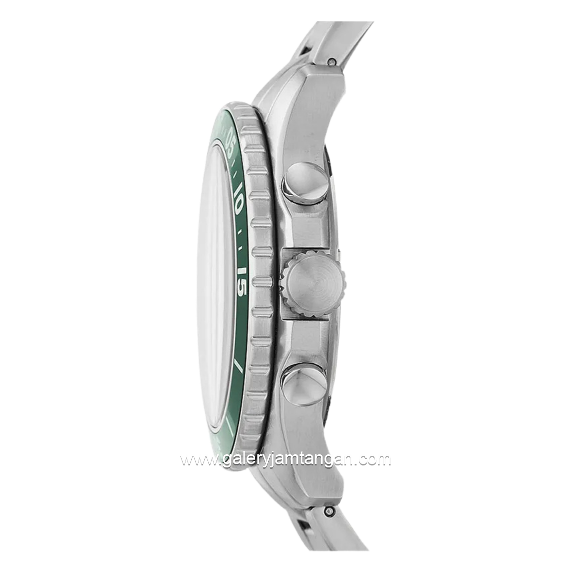 FOSSIL FS5726 Silver Dial Green Stainless Steel Strap