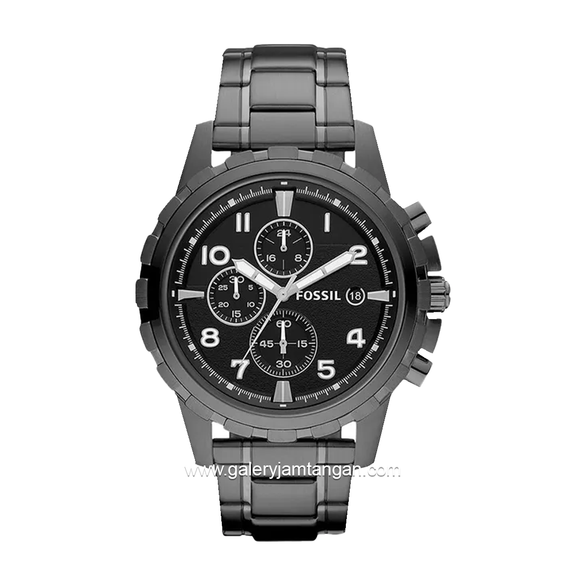 FOSSIL FS4721 Chronograph Grey Dial Black Stainlees Steel