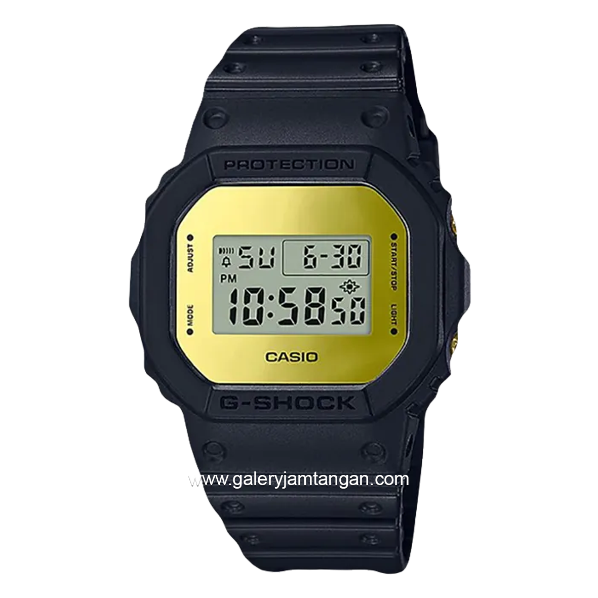 G-SHOCK DW-5600BBMB-1DR Digital Black Dial Gold Resin Strap