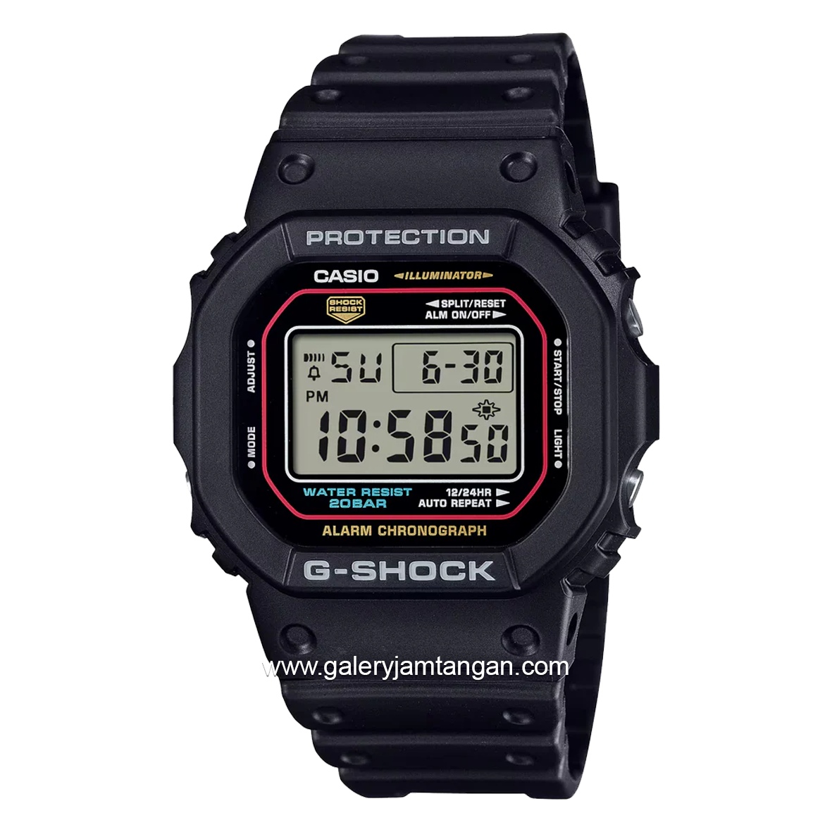G-SHOCK DW-5600RL-1DR Digital Black Resin Strap