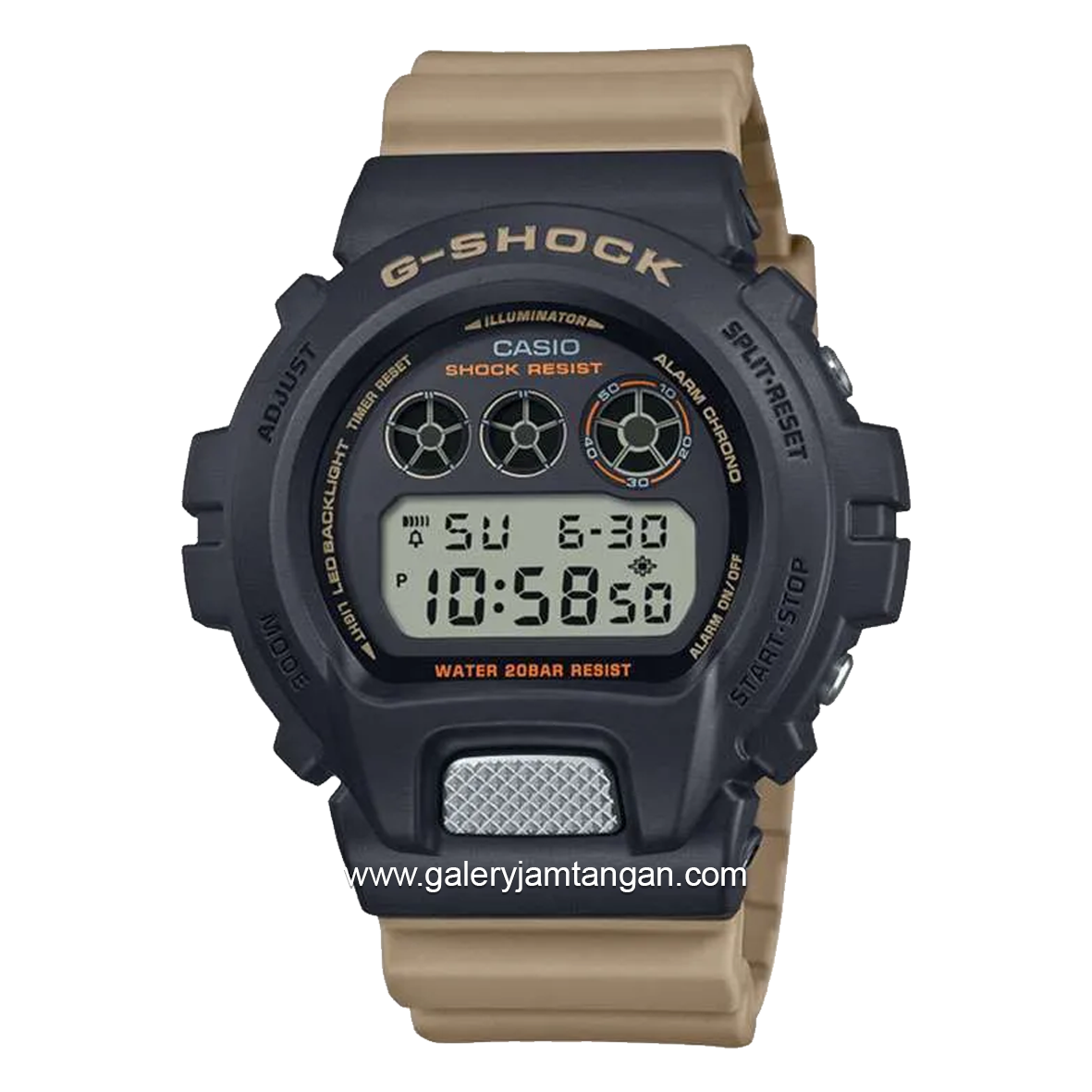 G-SHOCK  DW-6900TU-1A5DR Cream Black Digital Resin Strap