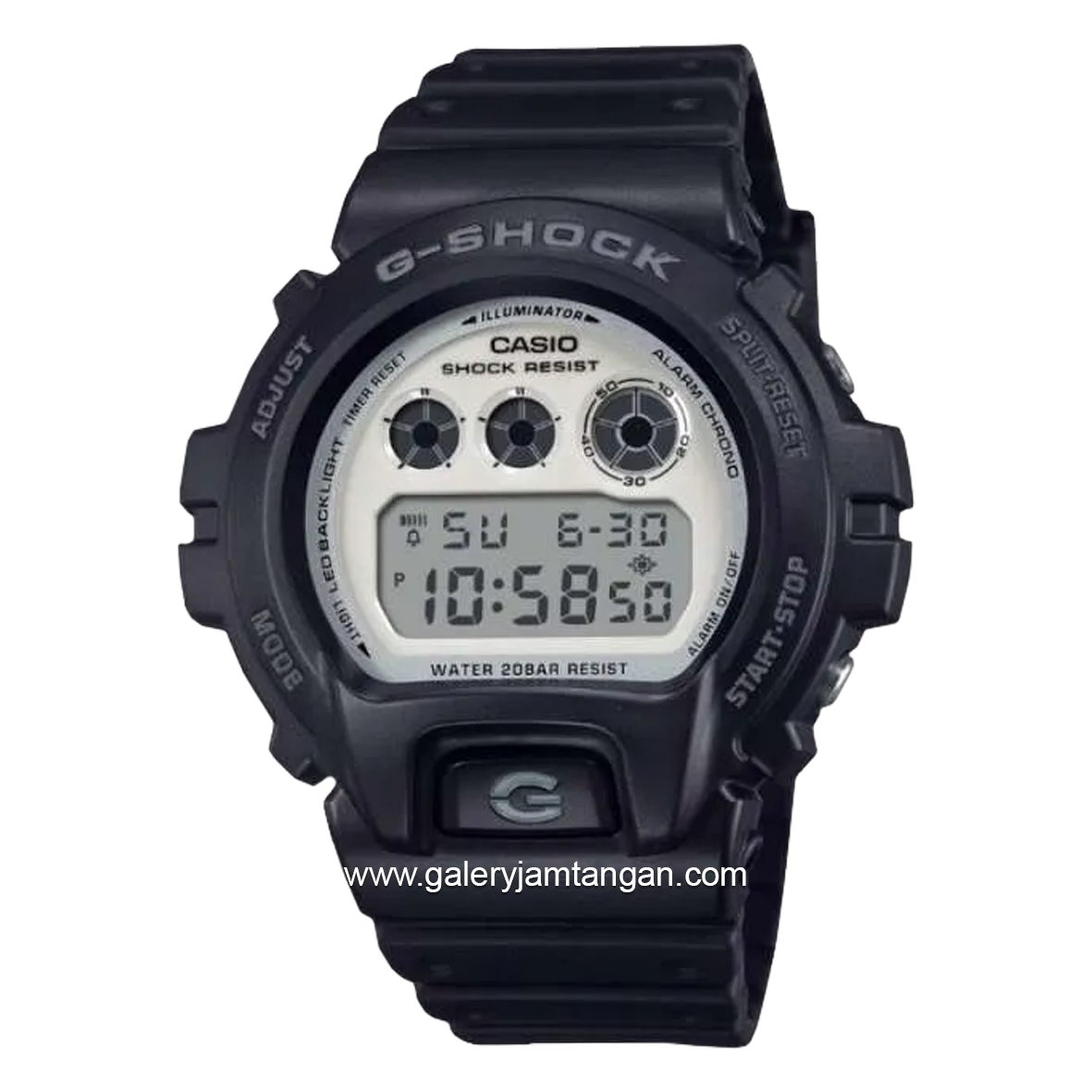 G-SHOCK DW-6900WD-1DR Digital Black White Resin Strap