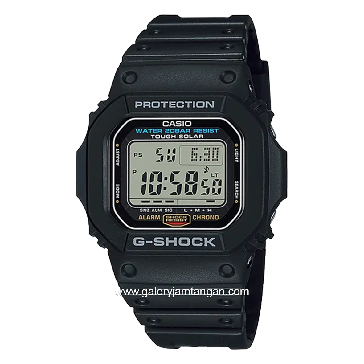 G-SHOCK G-5600UE-1DR Square Tough Solar Digital Black Resin Strap