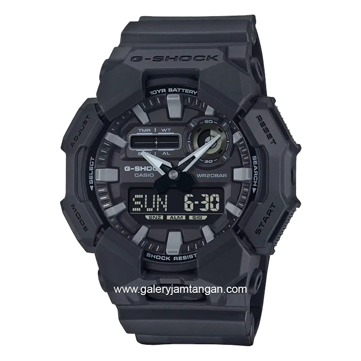 G-SHOCK GA-010-1A1DR Analog Digital Full Black Resin Strap