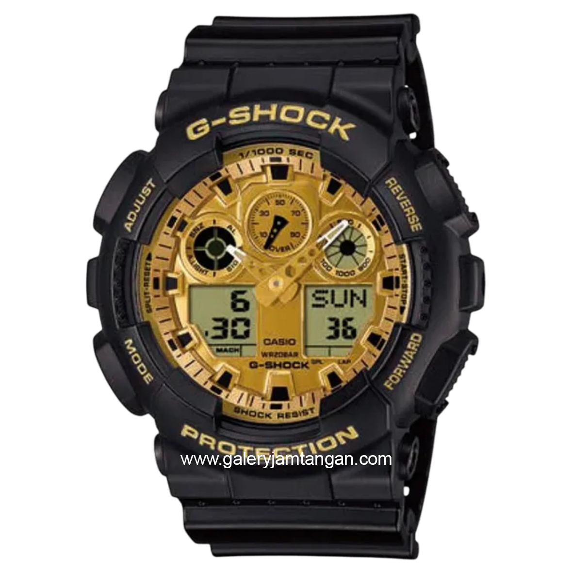 G-SHOCK GA-100GGB-1A9DR Black Analog Digital Resin Strap