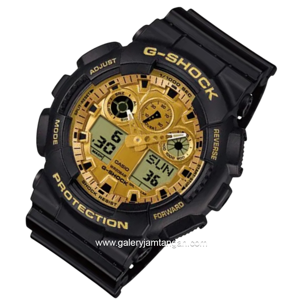 G-SHOCK GA-100GGB-1A9DR Black Analog Digital Resin Strap