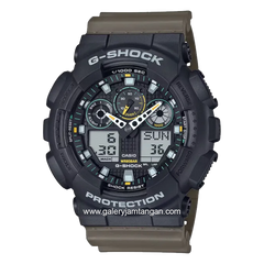 G-SHOCK GA-100TU-1A3DR Analog Digital Army Black Resin Strap
