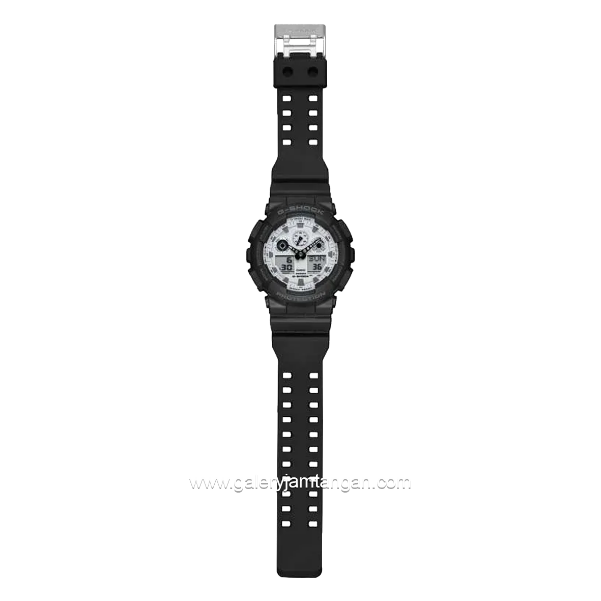 G-SHOCK GA-100WD-1ADR Dual Time Black Resin Strap