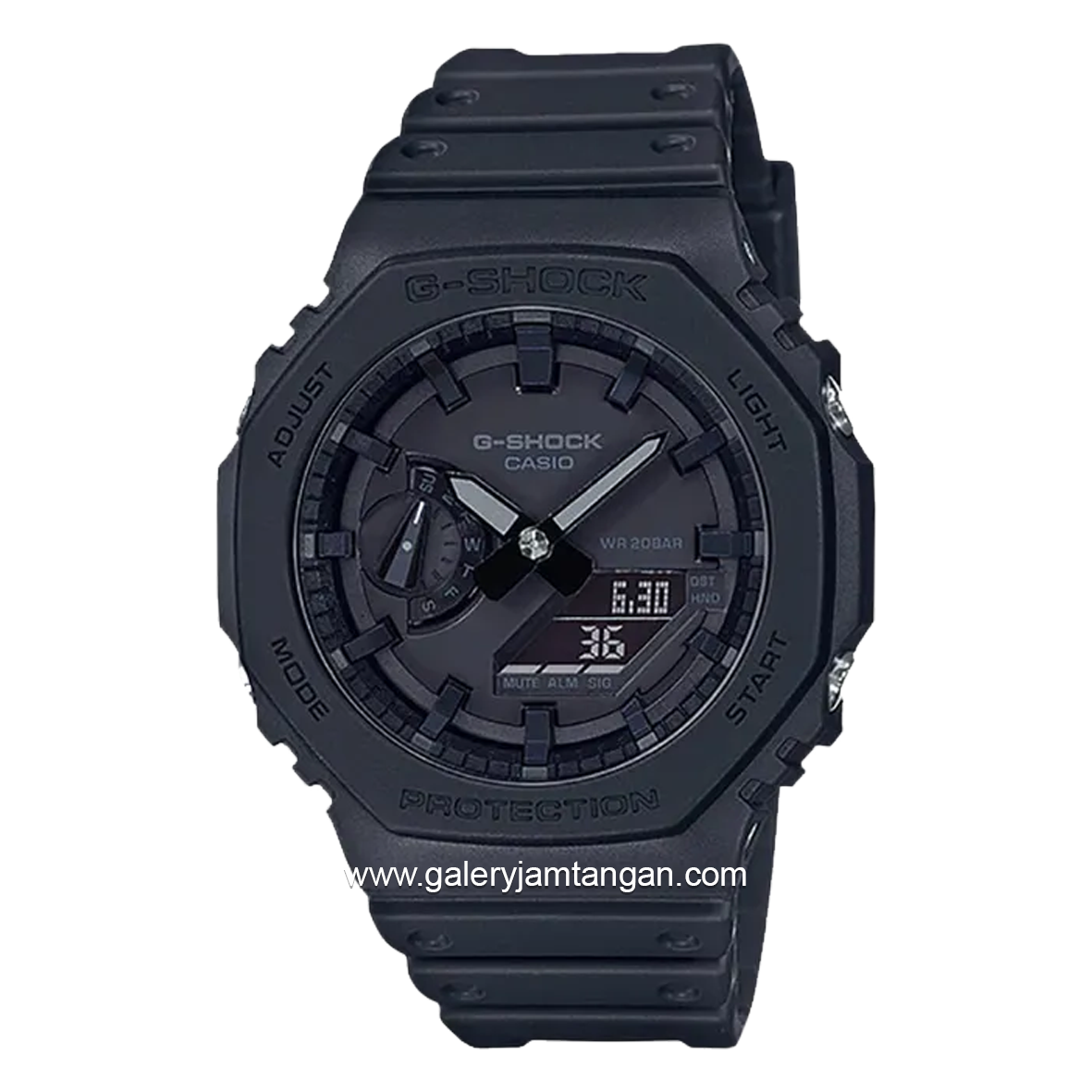 G-SHOCK GA-2100-1A1DR CasiOak Digital Analog Full Black Stainless Steel