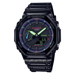 G-SHOCK GA-2100RGB-1ADR Black Analog Digital Rubber Strap