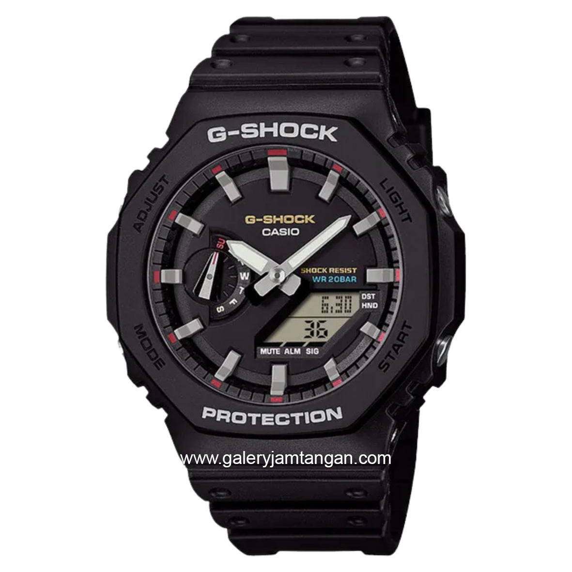 G-SHOCK GA-2100RL-1ADR Black Rubber Strap