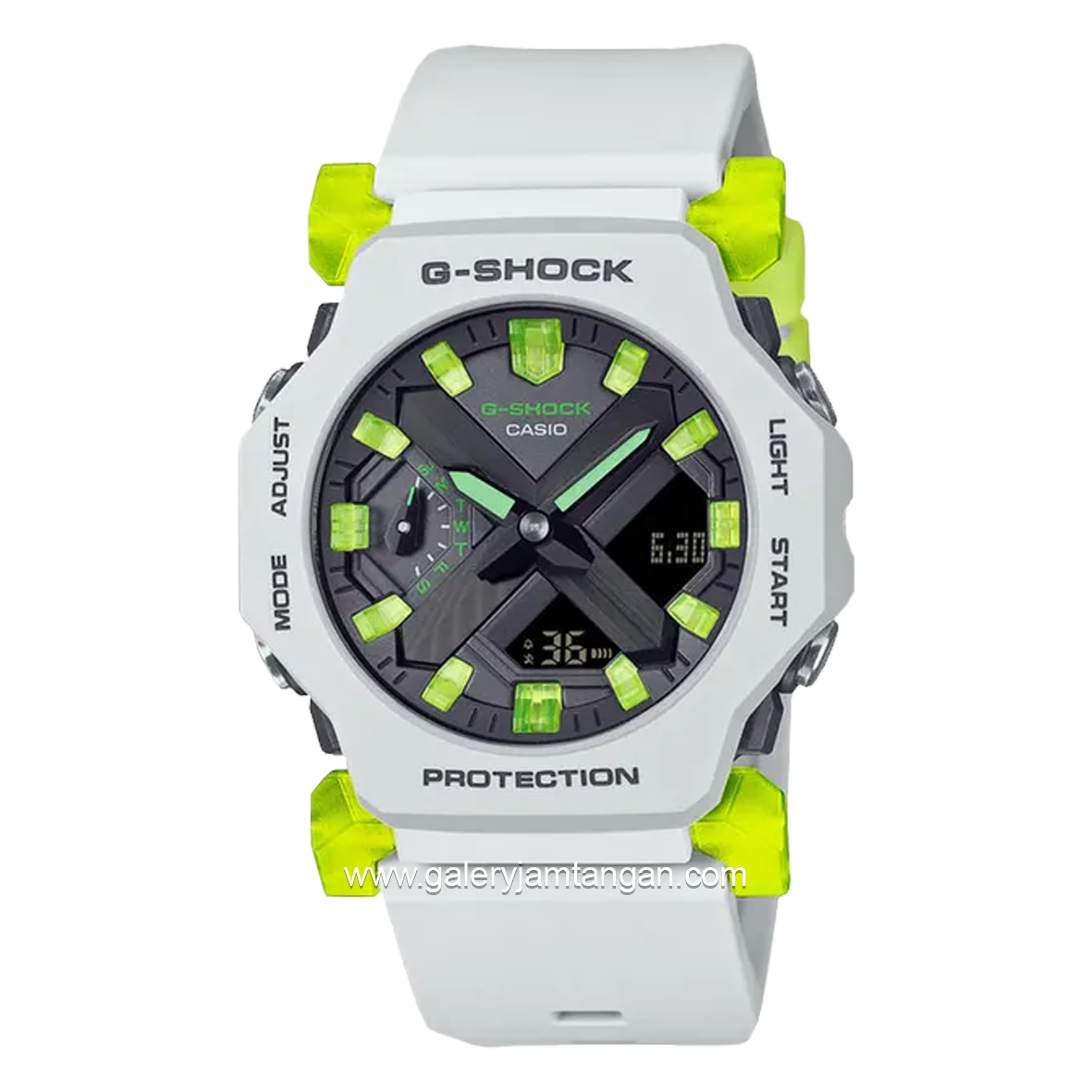 G-SHOCK GA-2300MW-8ADR Virtual Mix Digital Analog White Resin Strap