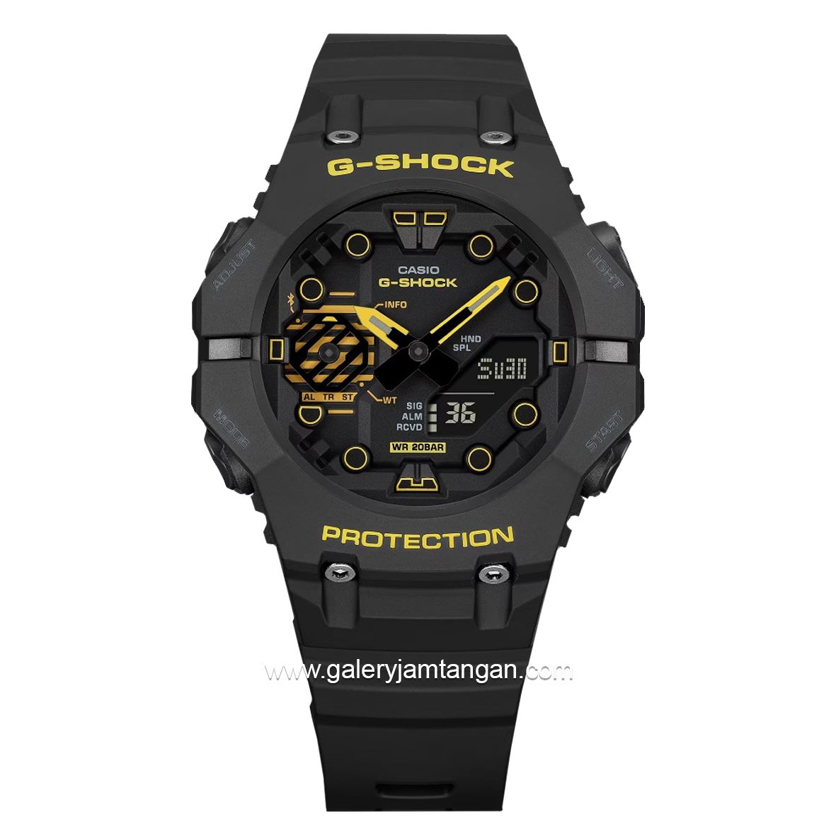 G-SHOCK GA-B001CY-1ADR Caution Yellow Digital Analog Dial Black Resin Band