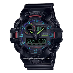 G-SHOCK GA-700RGB -1ADR Black Analog Digital Rubber Strap