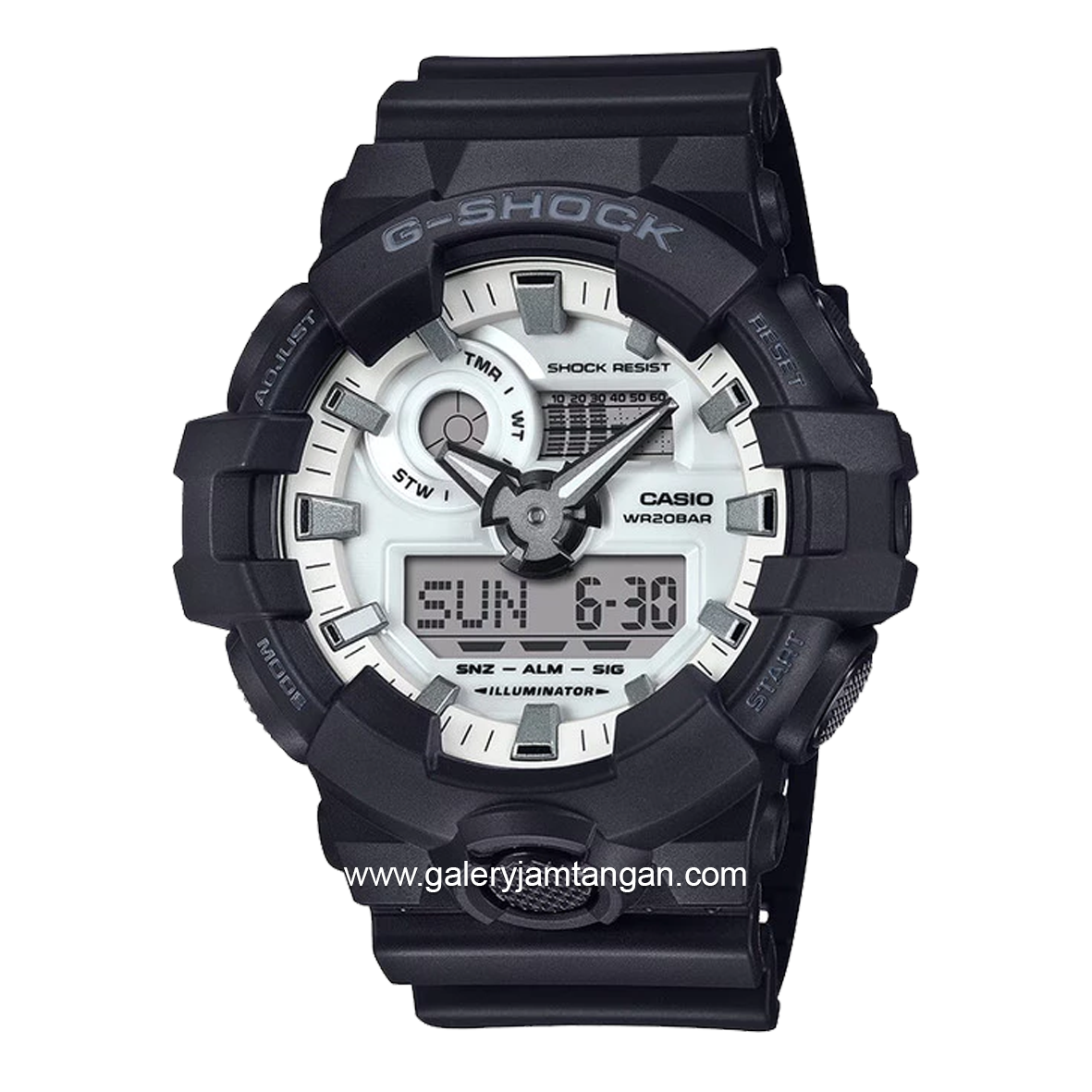 G-SHOCK GA-700WD-1ADR Black Dual Time Resin Strap