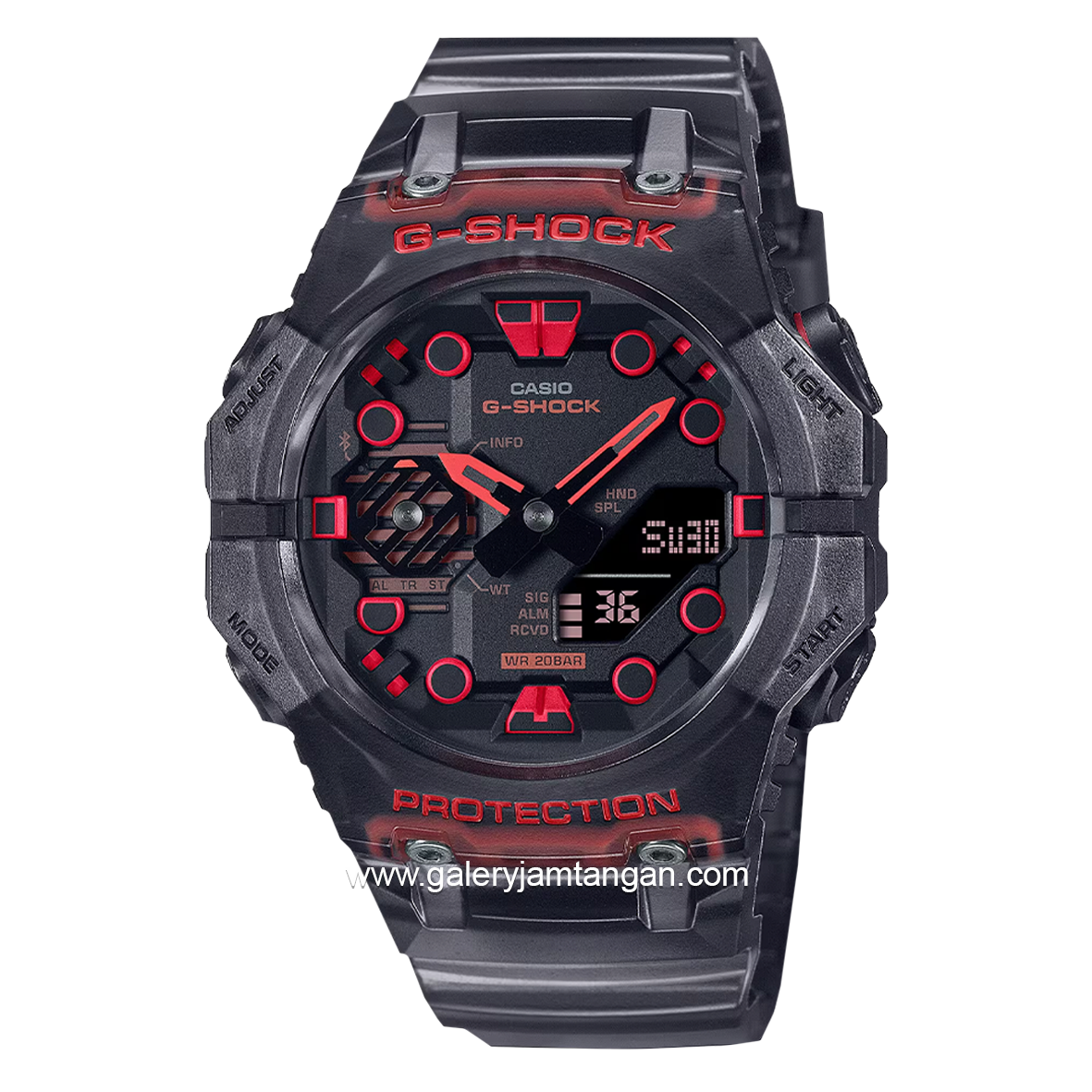 G-SHOCK GA-B001G-1ADR Analog Digital Dial Black Transparent Resin Band