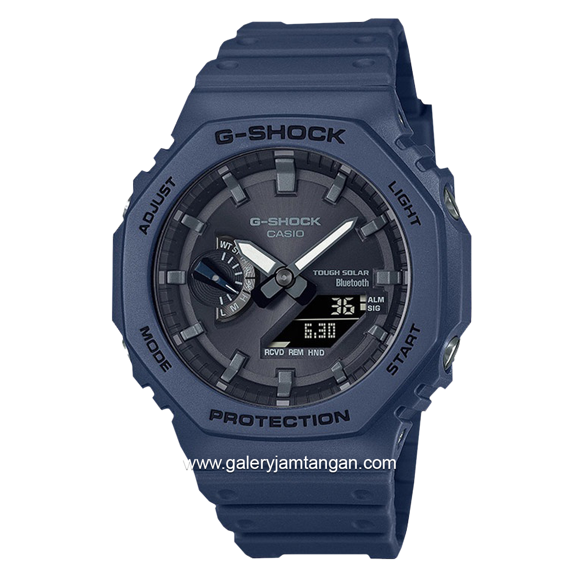 G-SHOCK GA-B2100-2ADR Blue Dial Black Tough Solar Analog Digital Rubber Strap