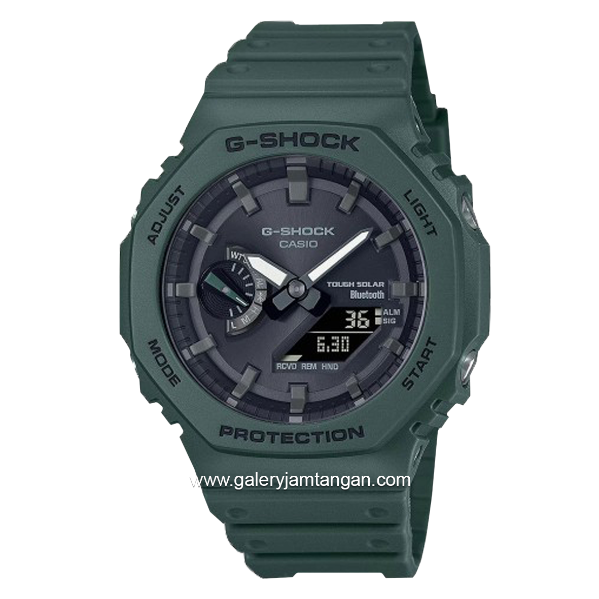G-SHOCK GA-B2100-3ADR Green Dial Black Tough Solar Analog Digital Rubber Strap