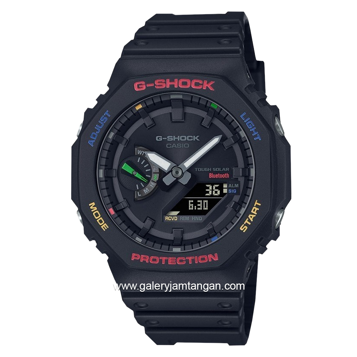 G-SHOCK GA-B2100FC-1ADR CasiOak Splashes Of Colorful Accents Digital Analog Dial Resin Band