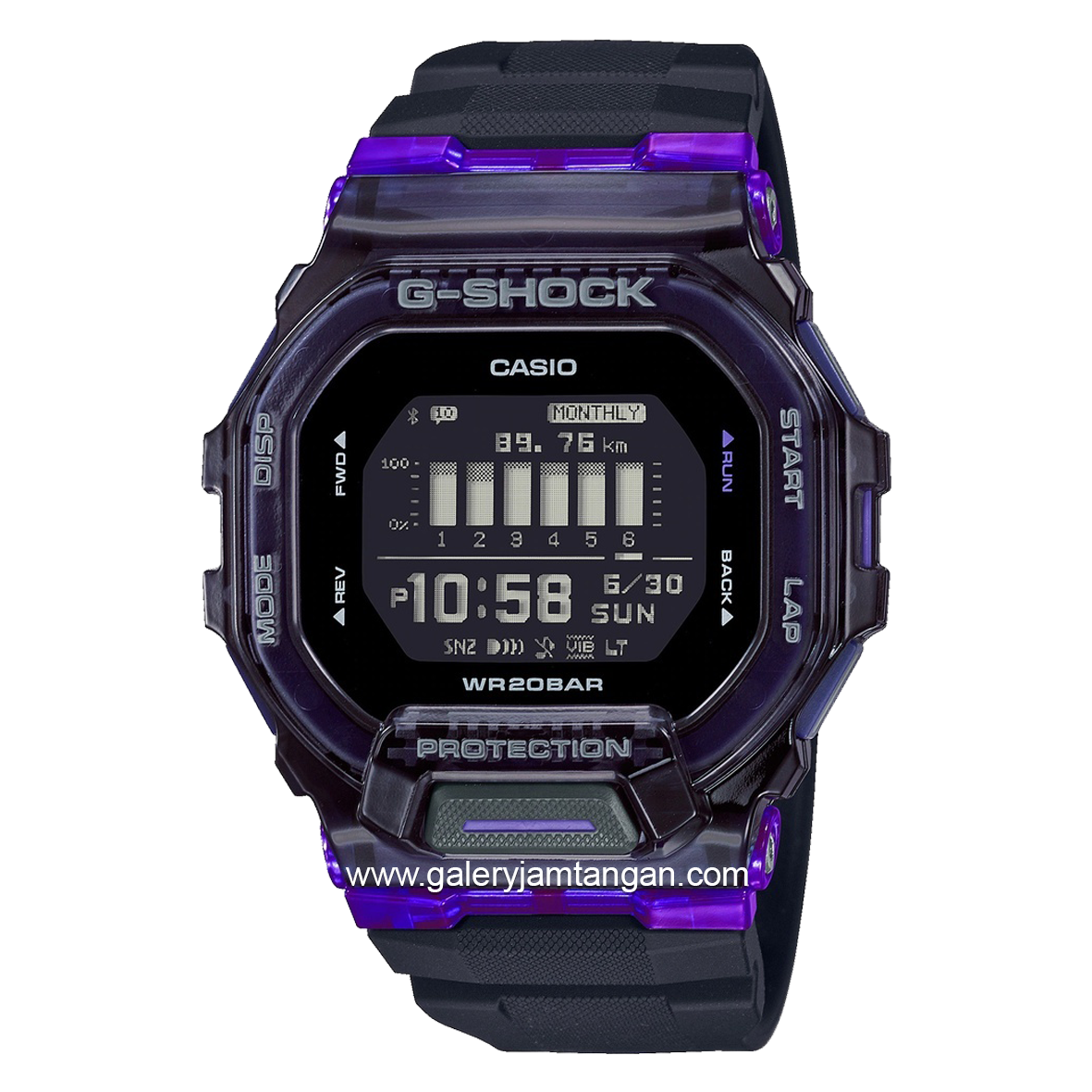 G-SHOCK GBD-200SM-1A6DR G-Squad Vital Bright Men Black Digital Dial Black Resin Band