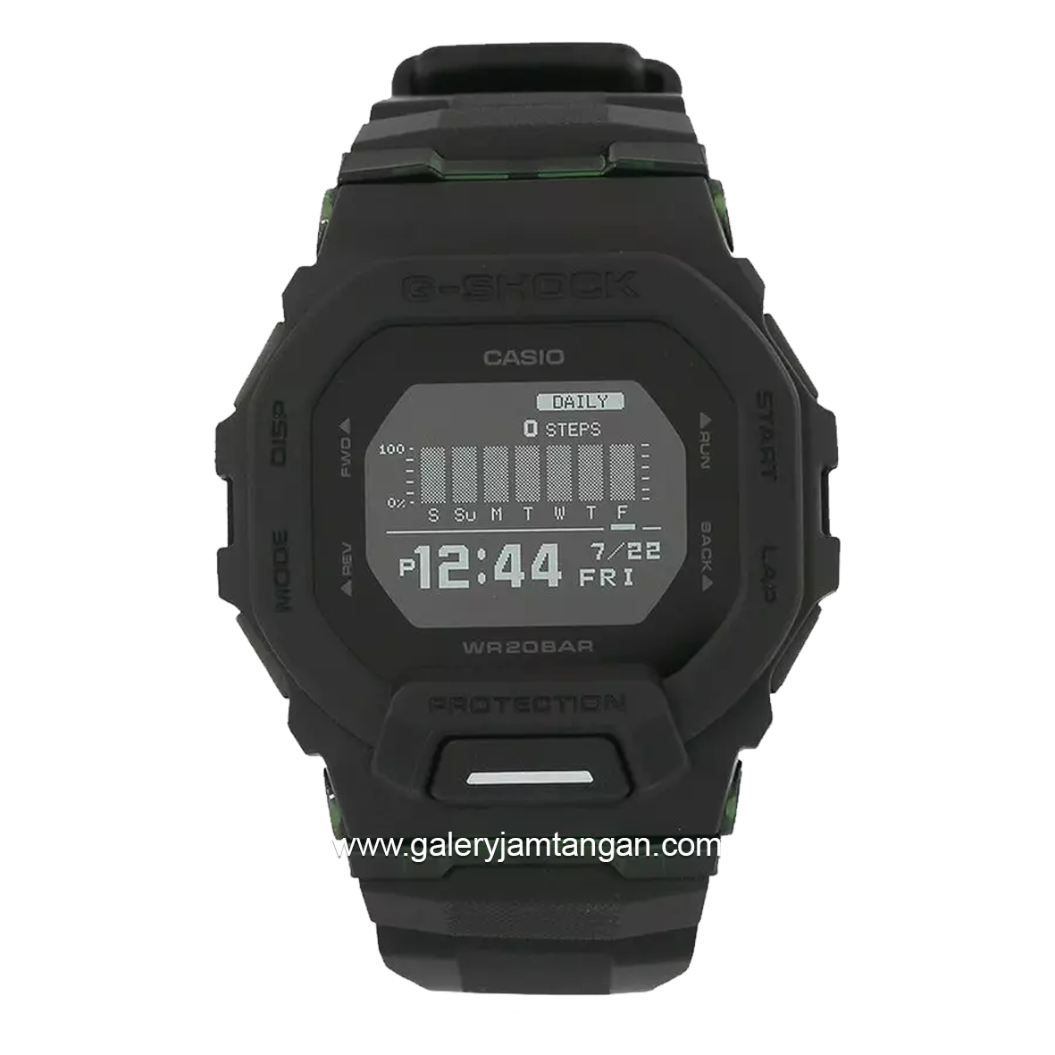 G-SHOCK GBD-200UU-1DR Black Digital Resin Strap