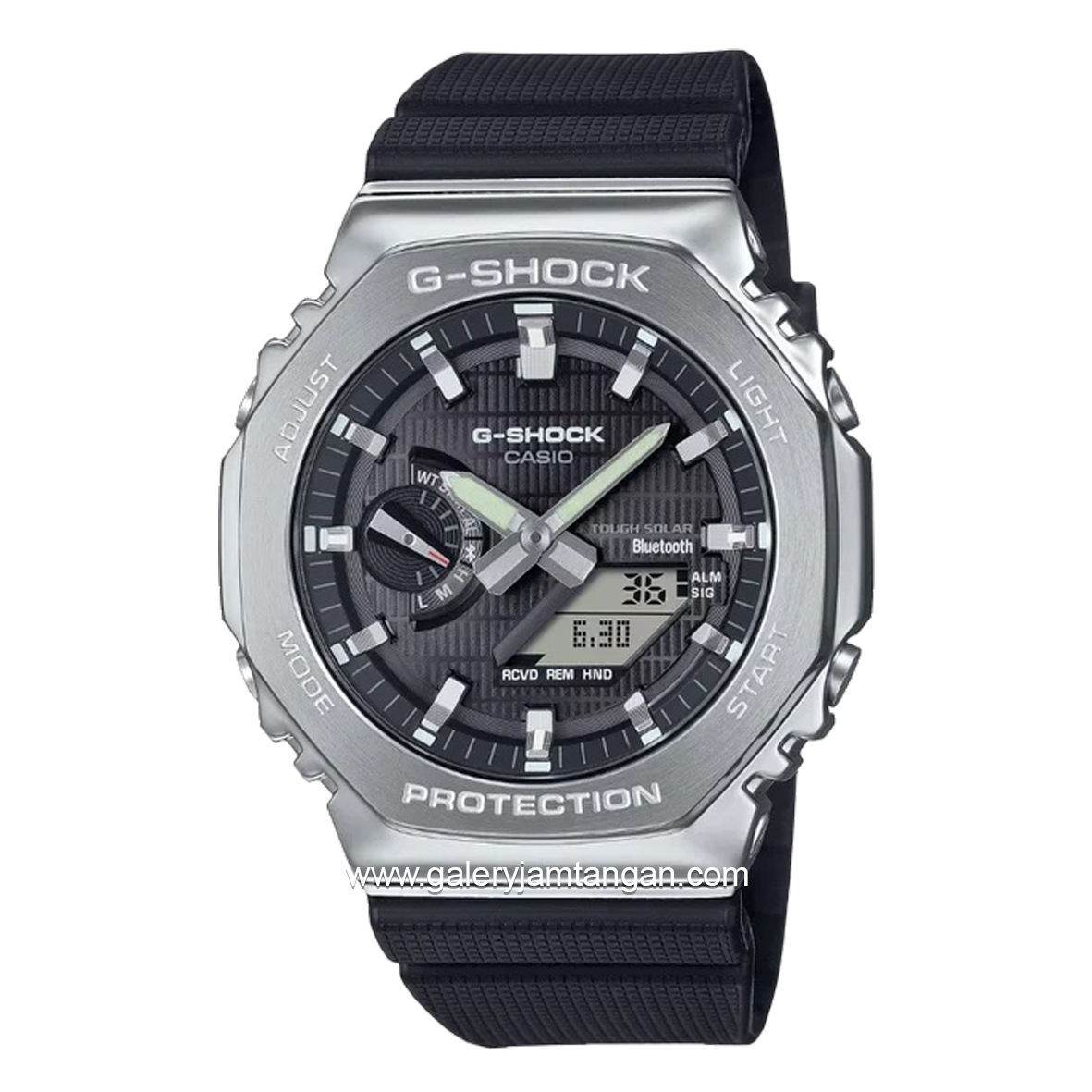 G-SHOCK GBM-2100-1ADR Black Silver Resin Strap