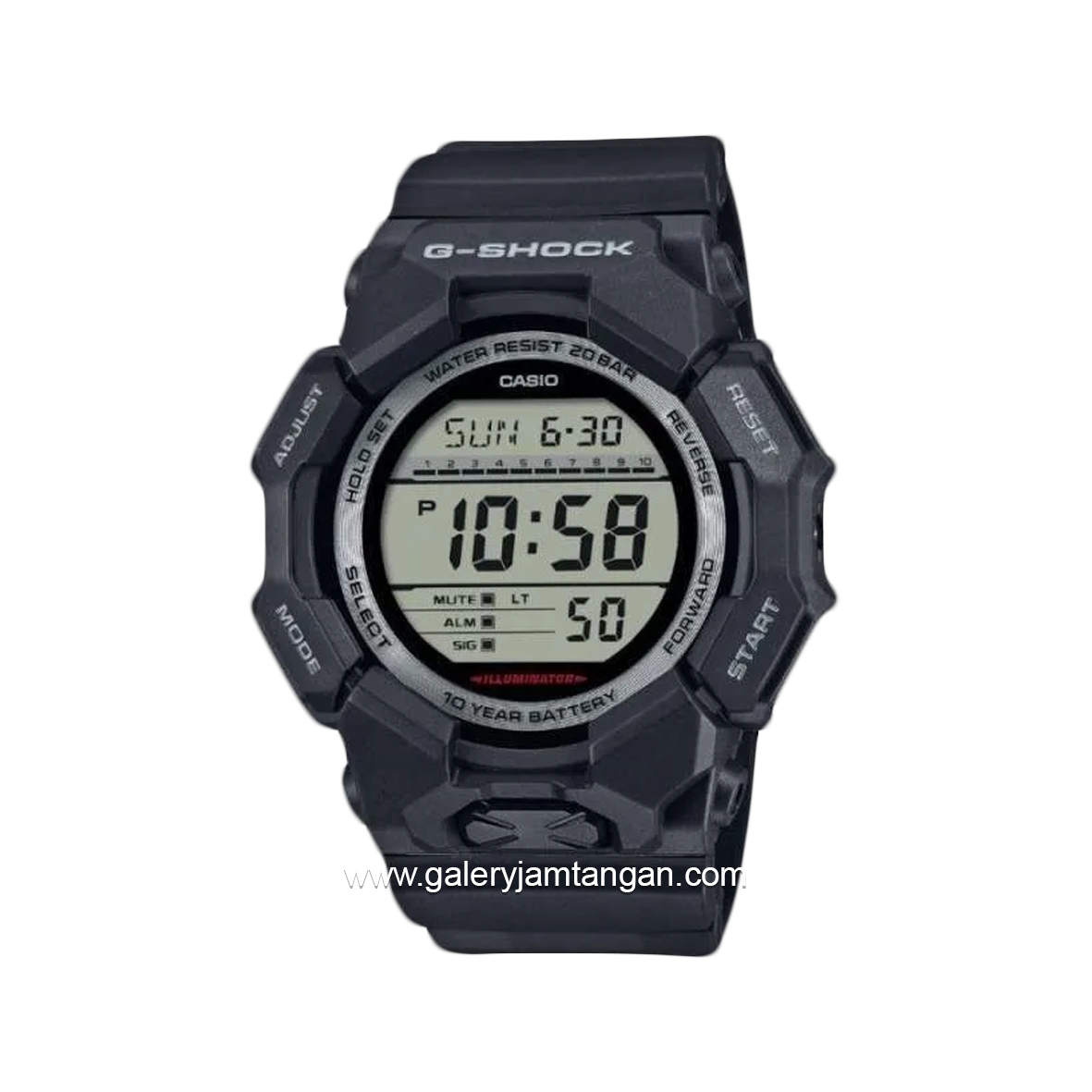 G-SHOCK GD-010-1DR Black Digital Rubber Strap