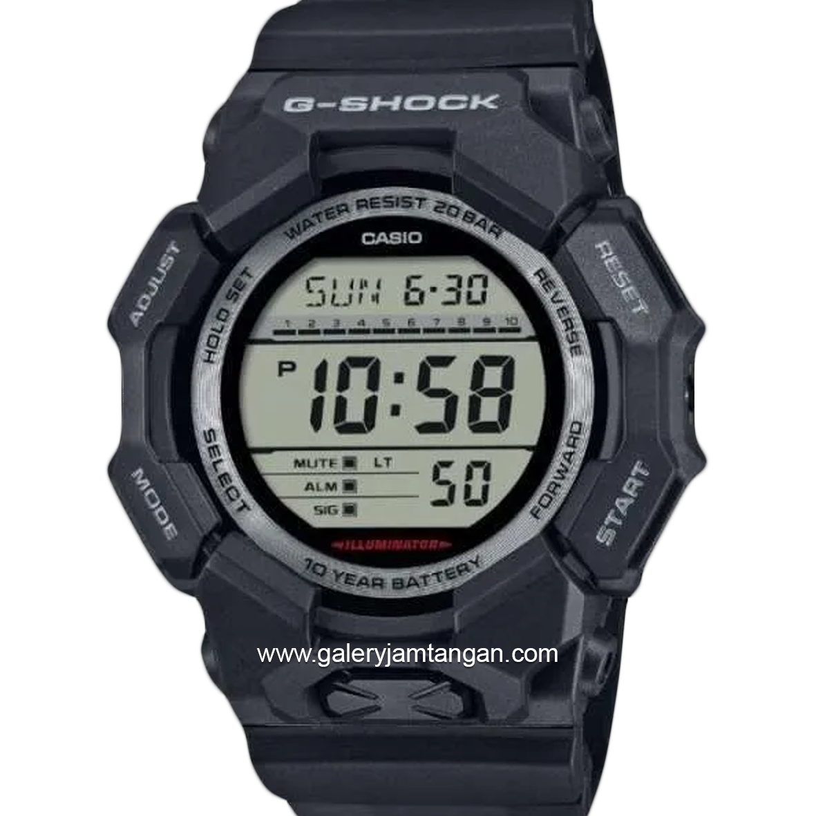 G-SHOCK GD-010-1DR Black Digital Rubber Strap