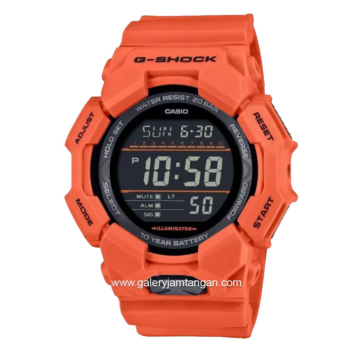 G-SHOCK GD-010-4DR Orange Digital Resin Strap