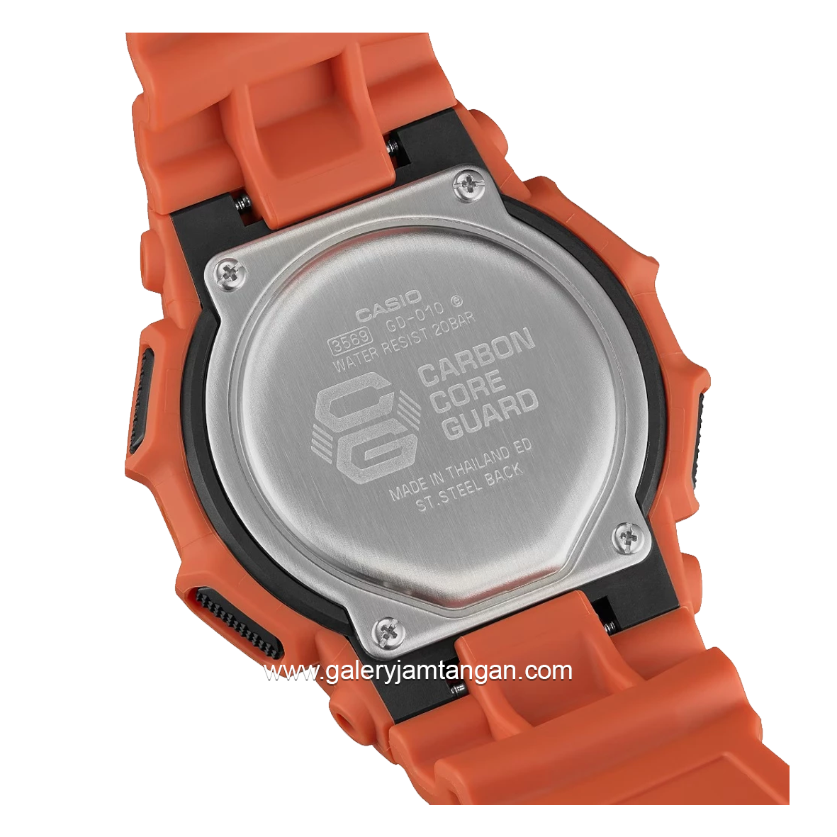 G-SHOCK GD-010-4DR Orange Digital Resin Strap