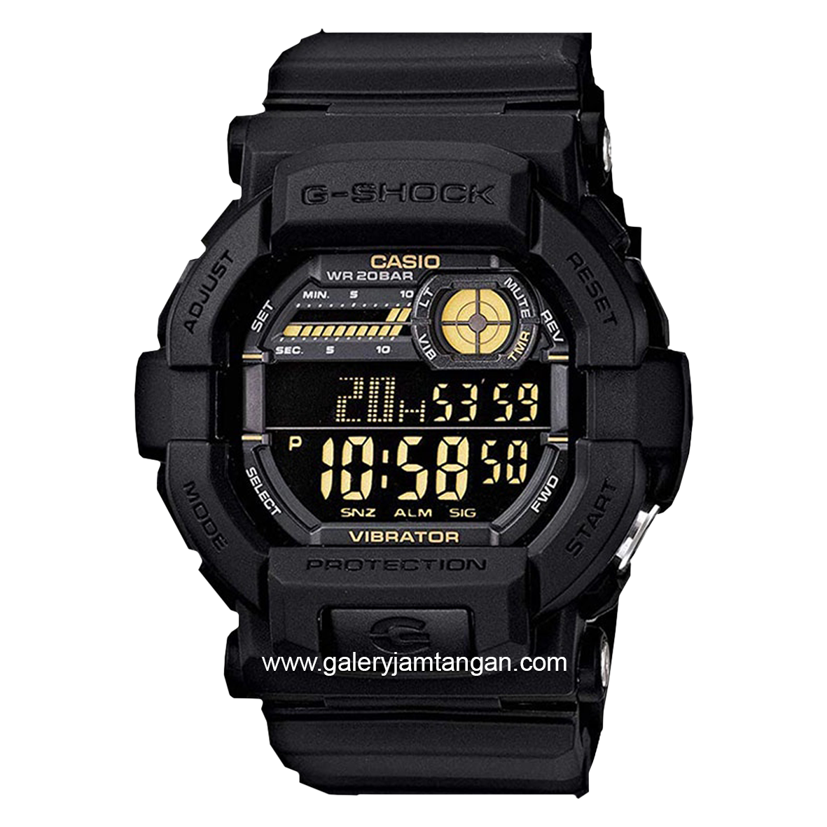 G-SHOCK GD-350-1BDR Black Digital Rubber Strap – Galery Jam Tangan