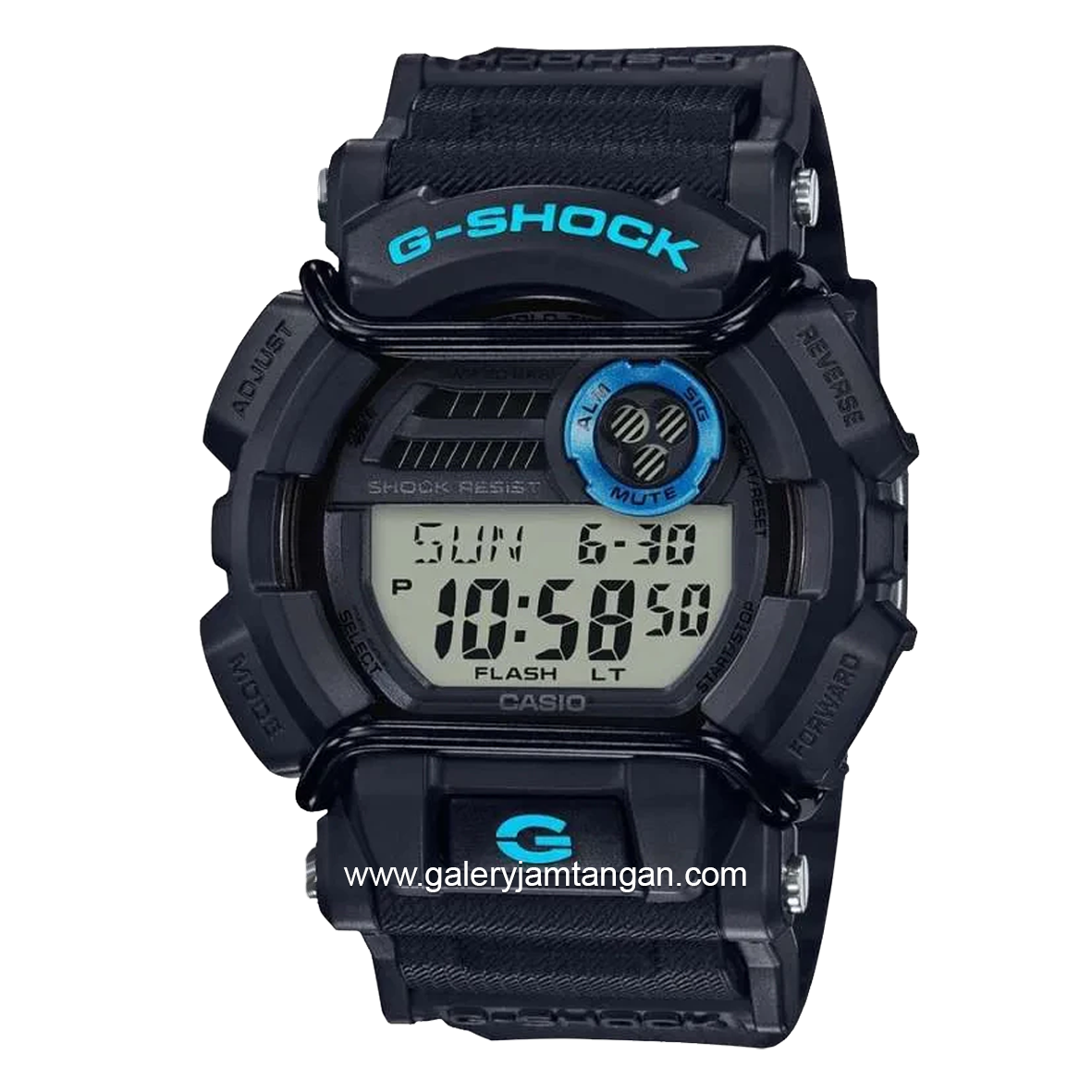 G-SHOCK GD-400-1B2DR Black List Blue Digital Resin Strap