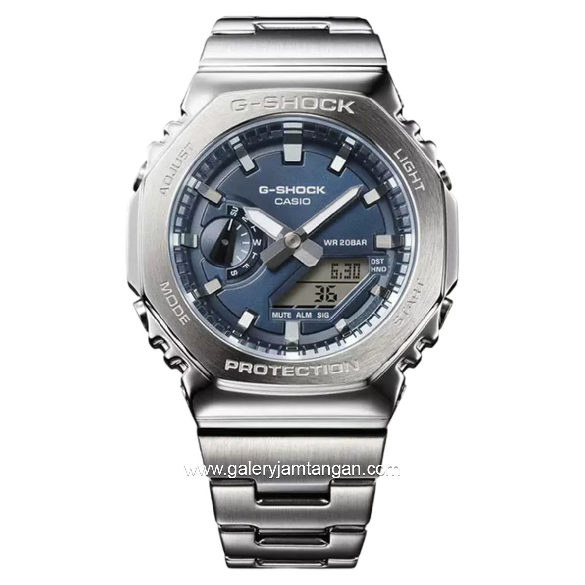 G-SHOCK GM-2110D-2BDR Silver Stainless Steel
