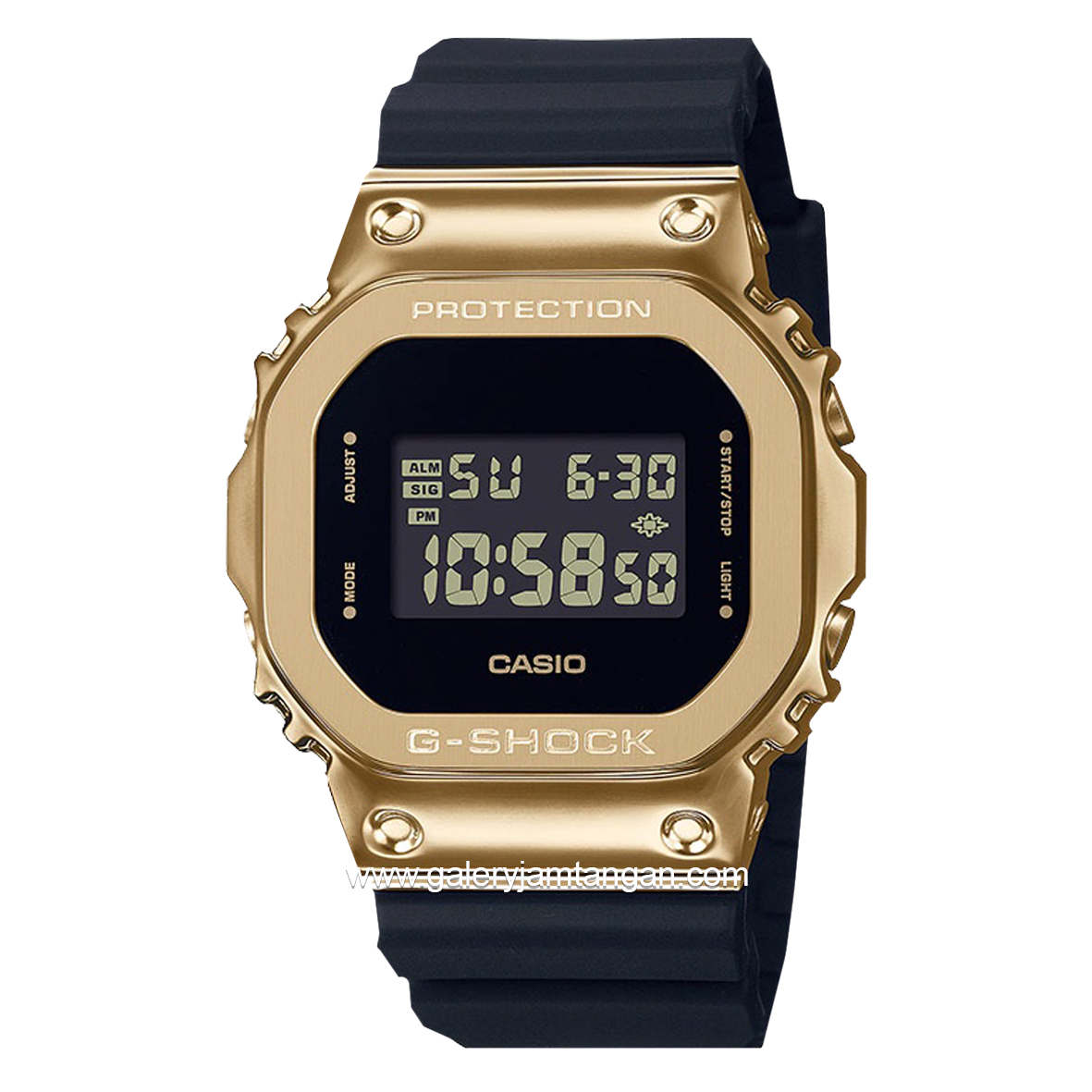 G-SHOCK GM-5600G-9DR Black Gold Digital Rubber Strap