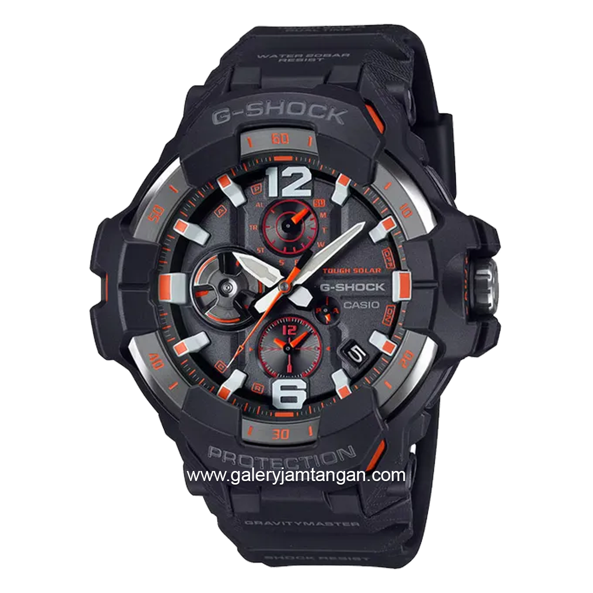 G-SHOCK GR-B300-1A4DR Gravitymaster Black Orange Resin Strap