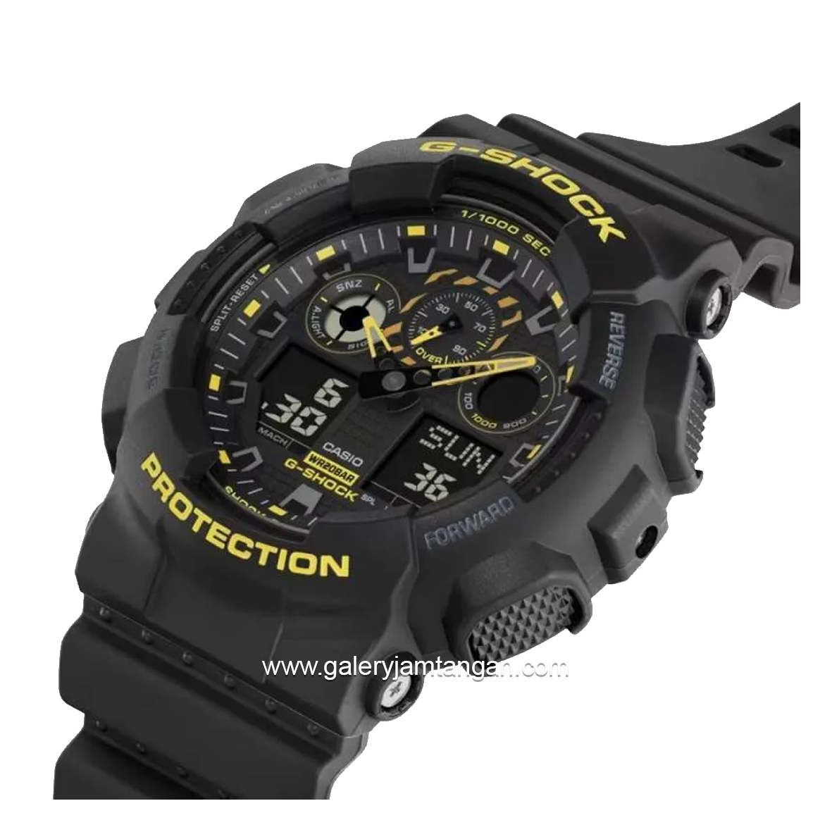 G-SHOCK GA-100CY-1ADR Black List Yellow Analog Digital Rubber Strap