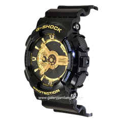G-SHOCK GA-110GB-1ADR Black Glossy Dial Gold Rubber Strap