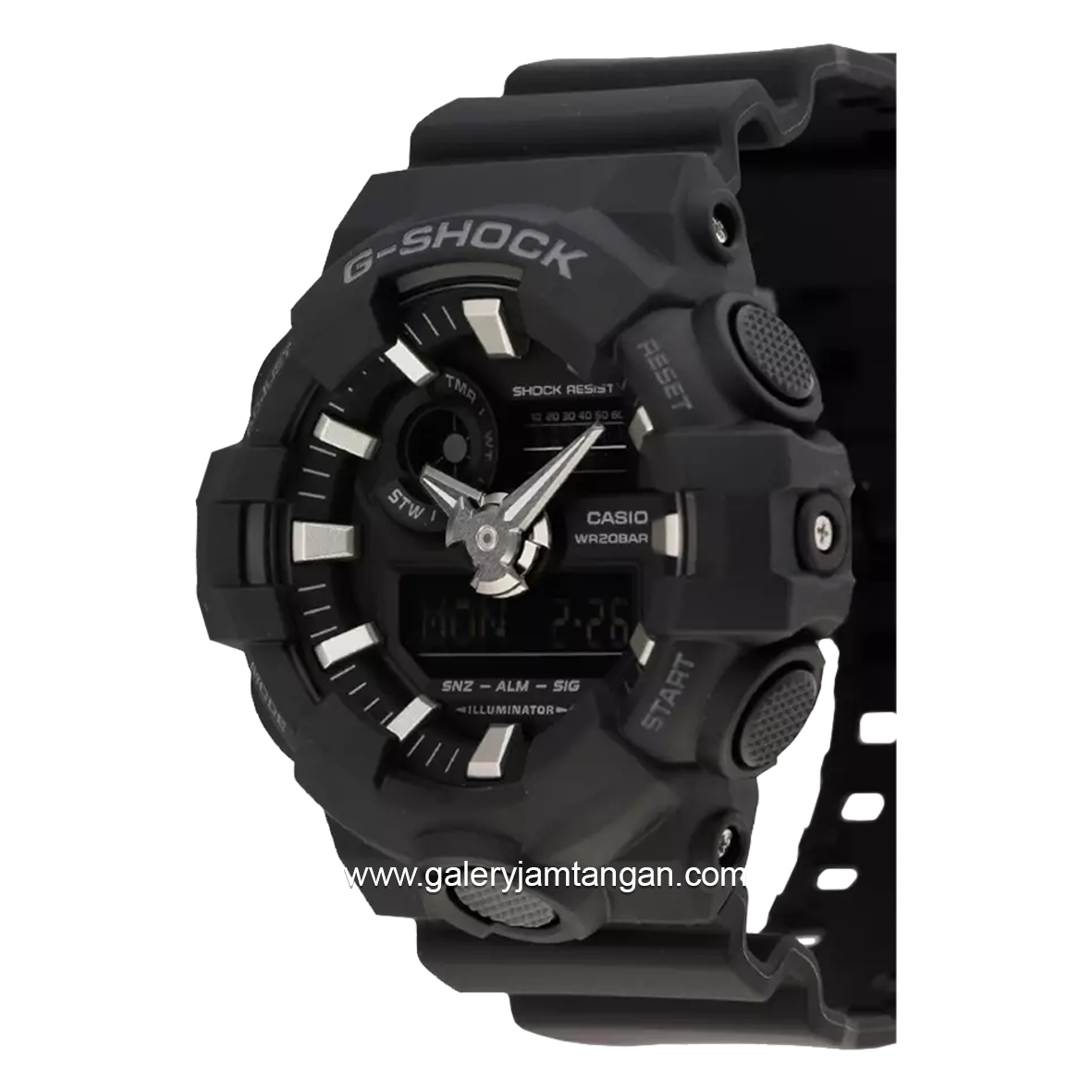G-SHOCK GA-700-1BDR Black Analog Digital Rubber Strap