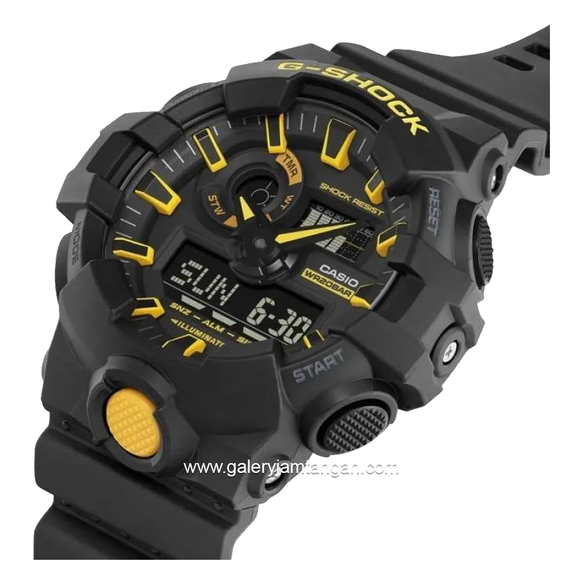 G-SHOCK GA-700CY-1ADR Black List Yellow Analog Digital Rubber Strap