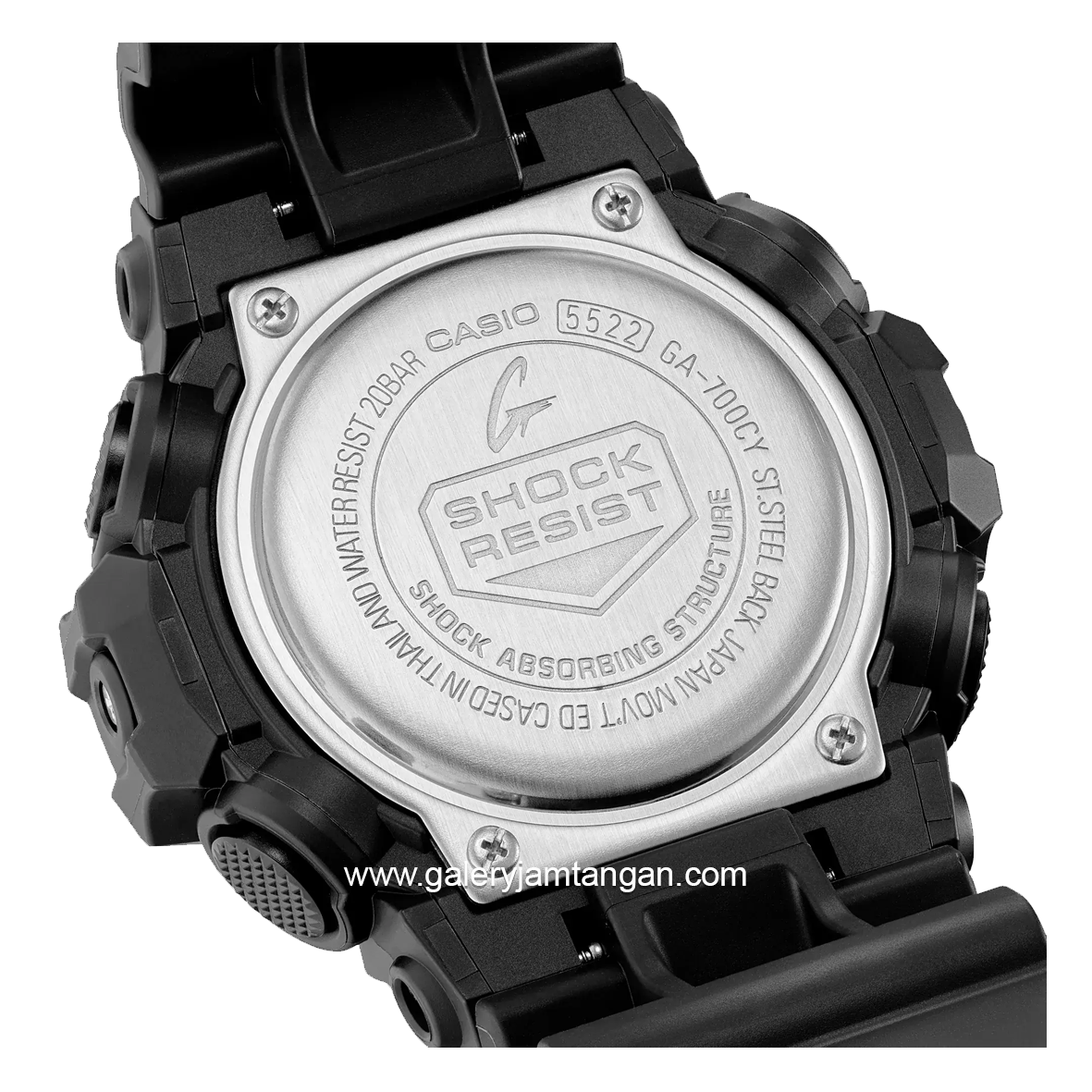 G-SHOCK GA-700CY-1ADR Black List Yellow Analog Digital Rubber Strap