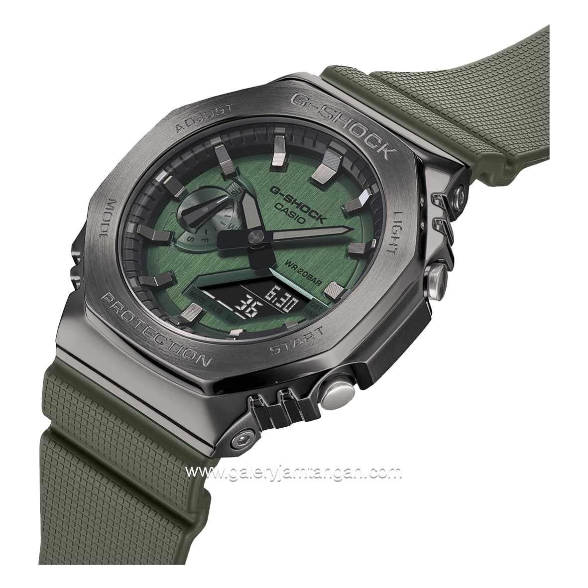 G-SHOCK GM-2100B-3ADR Green Grey Analog Digital Resin Strap