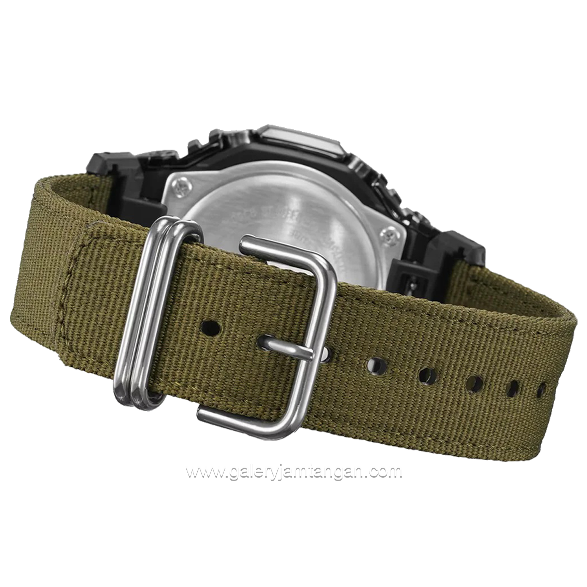 G-SHOCK GM-2100CB-3ADR Green Black Analog Digital Canvas Strap