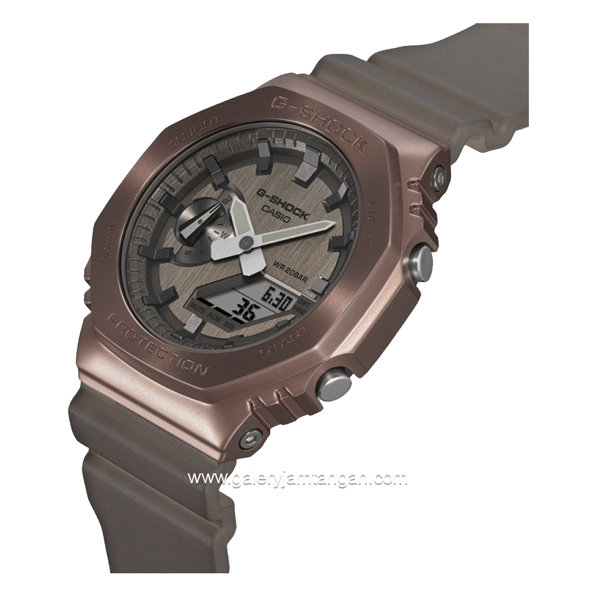 G-SHOCK GM-2100MF-5ADR CasiOak Midnight Fog Grey Analog Digital Translucent Resin Band